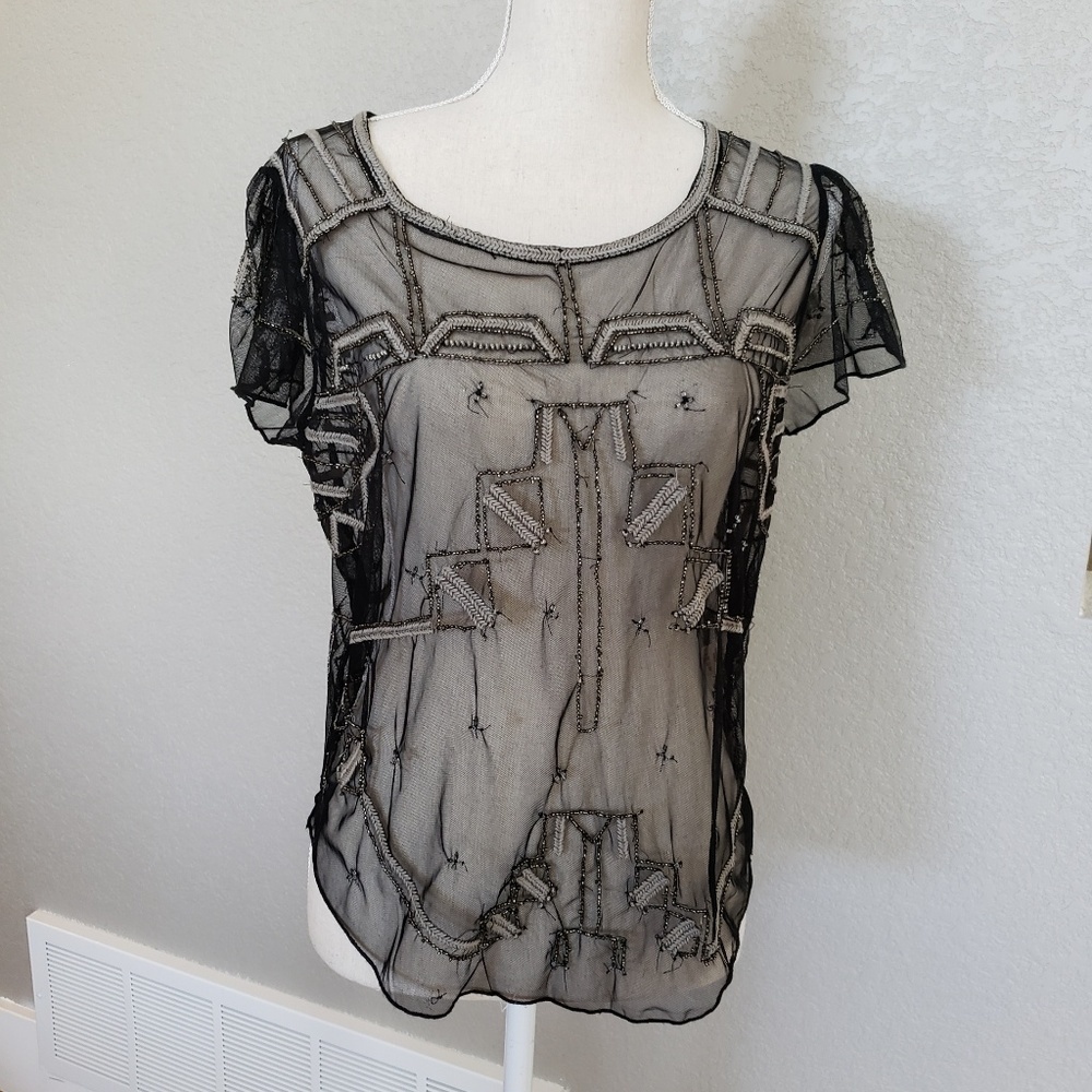 Free people blouse beaded